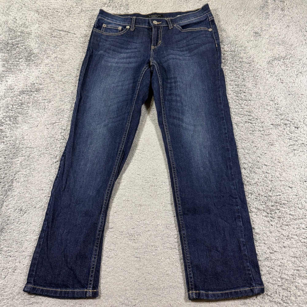 Banana Republic Womens Girlfriend Jean 26/2P Dark Wash Blue Stretch Denim